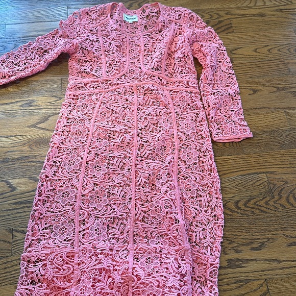 American Retro pink lace dress size 36 - Picture 1 of 7